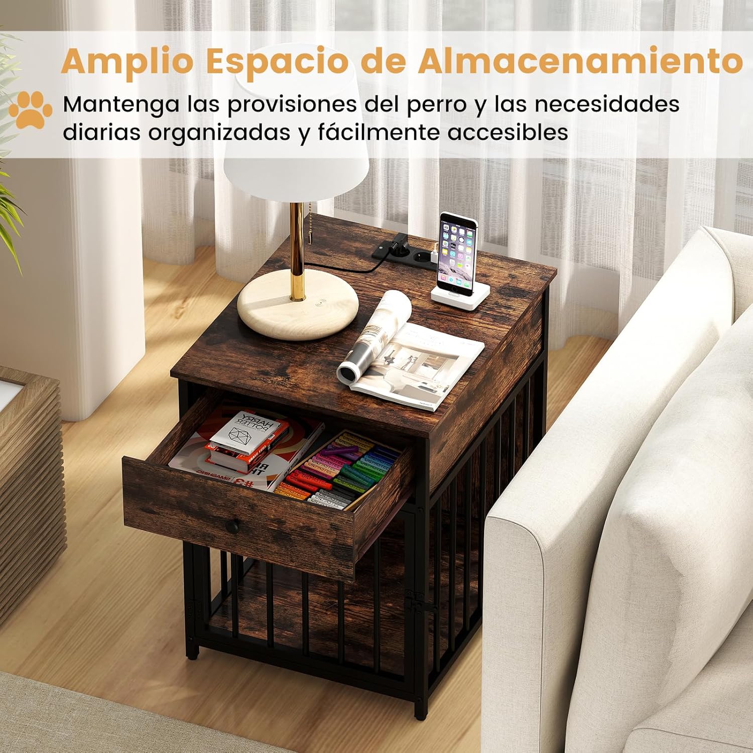 The SideTable Den: Guarida de Lujo con Estación de Carga Inalámbrica