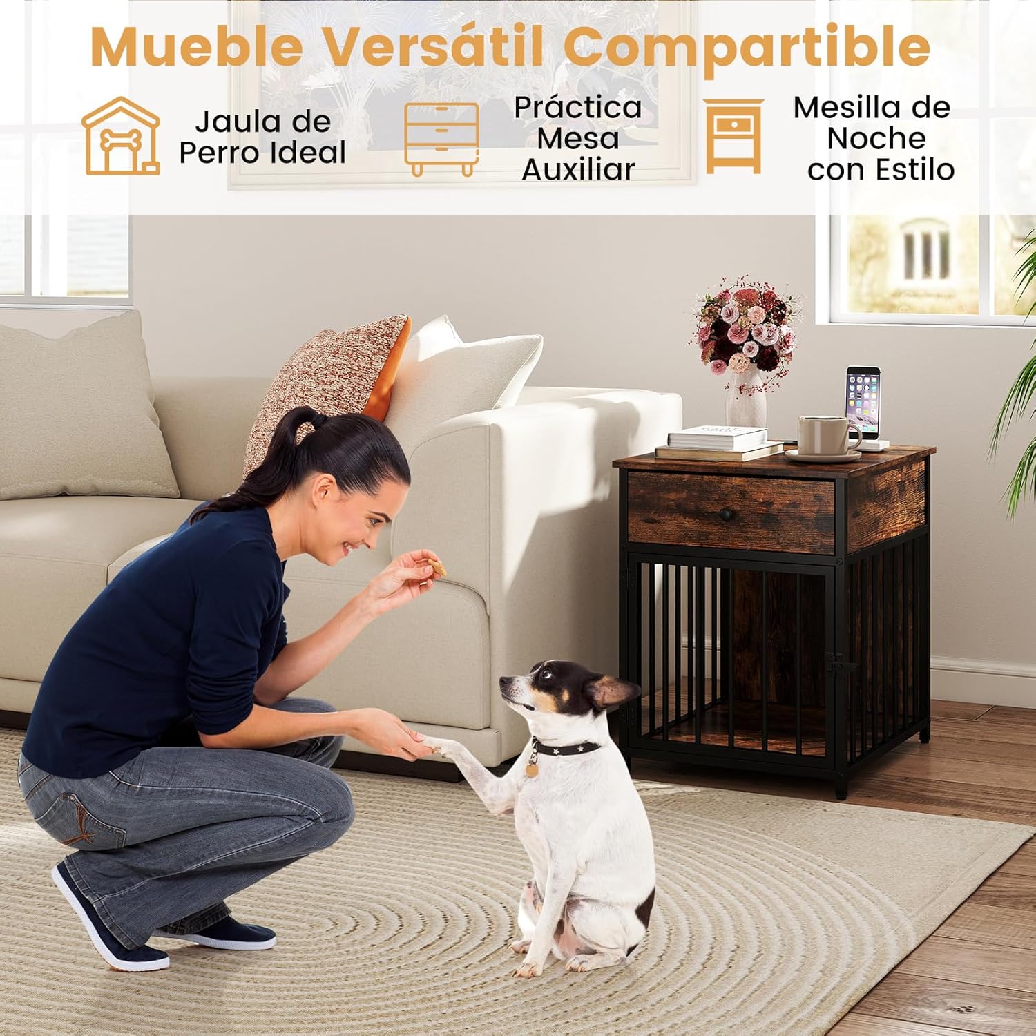 The SideTable Den: Guarida de Lujo con Estación de Carga Inalámbrica